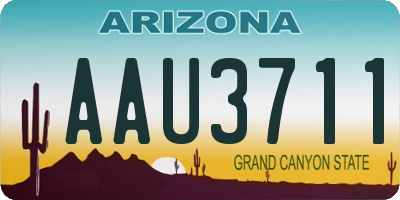 AZ license plate AAU3711