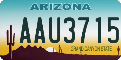 AZ license plate AAU3715