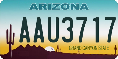 AZ license plate AAU3717
