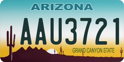 AZ license plate AAU3721