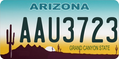AZ license plate AAU3723