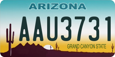 AZ license plate AAU3731