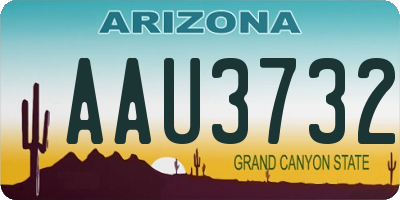 AZ license plate AAU3732