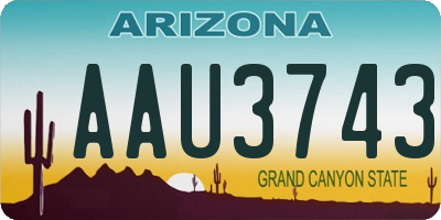 AZ license plate AAU3743