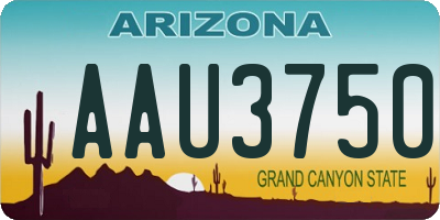 AZ license plate AAU3750