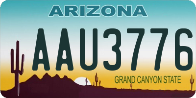 AZ license plate AAU3776