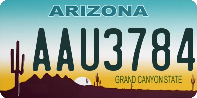AZ license plate AAU3784