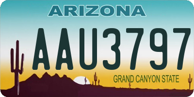 AZ license plate AAU3797