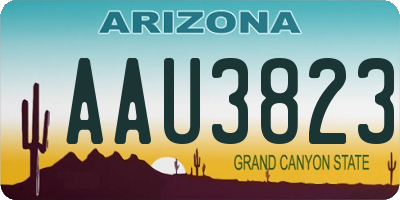 AZ license plate AAU3823