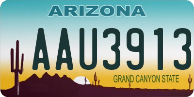 AZ license plate AAU3913
