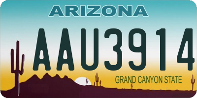 AZ license plate AAU3914