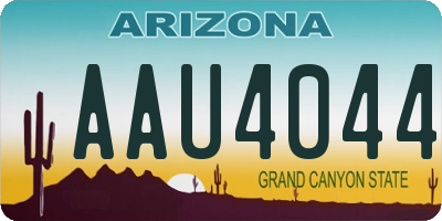 AZ license plate AAU4044