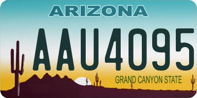 AZ license plate AAU4095