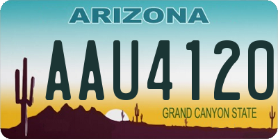 AZ license plate AAU4120