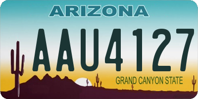 AZ license plate AAU4127