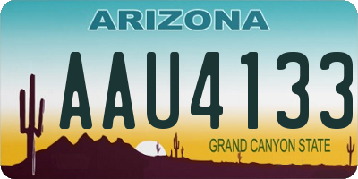 AZ license plate AAU4133