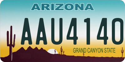 AZ license plate AAU4140