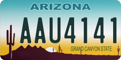 AZ license plate AAU4141