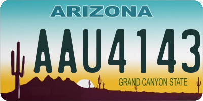 AZ license plate AAU4143