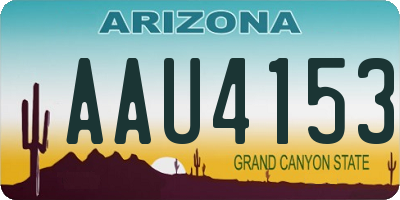 AZ license plate AAU4153