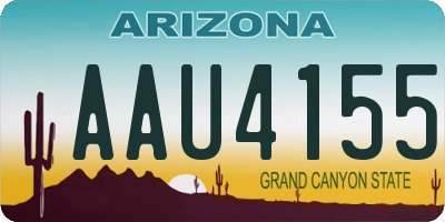 AZ license plate AAU4155