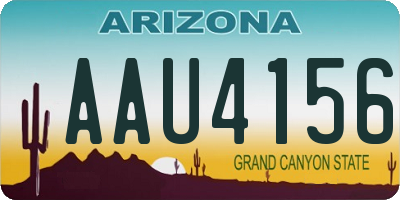 AZ license plate AAU4156