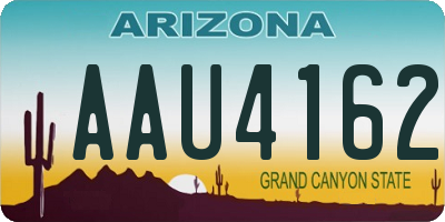 AZ license plate AAU4162