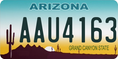 AZ license plate AAU4163