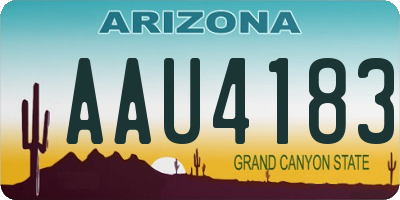 AZ license plate AAU4183