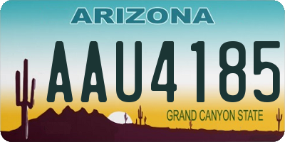 AZ license plate AAU4185