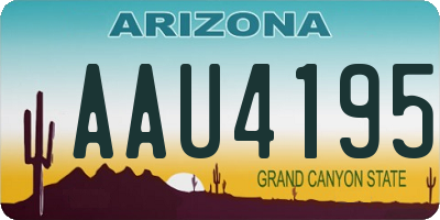 AZ license plate AAU4195