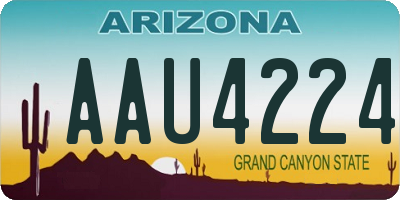 AZ license plate AAU4224