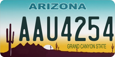 AZ license plate AAU4254