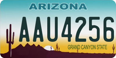 AZ license plate AAU4256