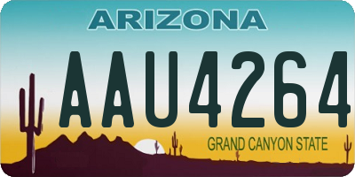 AZ license plate AAU4264