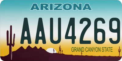AZ license plate AAU4269