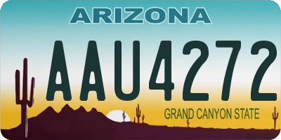 AZ license plate AAU4272