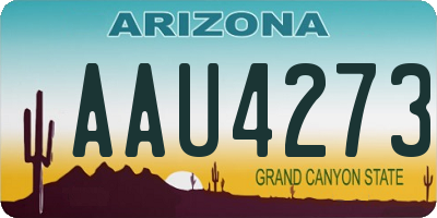 AZ license plate AAU4273