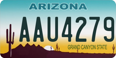 AZ license plate AAU4279