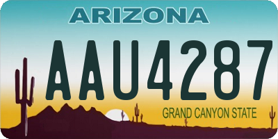 AZ license plate AAU4287