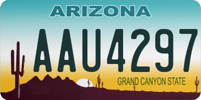 AZ license plate AAU4297
