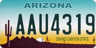 AZ license plate AAU4319