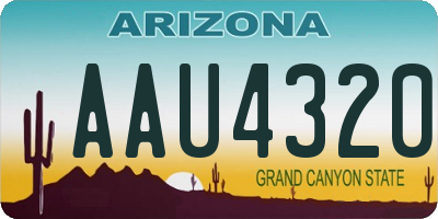AZ license plate AAU4320