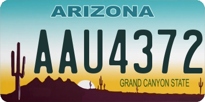 AZ license plate AAU4372