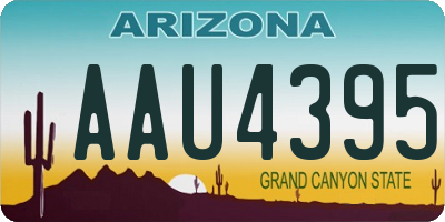 AZ license plate AAU4395