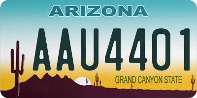 AZ license plate AAU4401