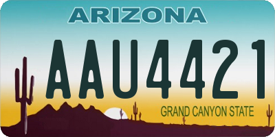 AZ license plate AAU4421