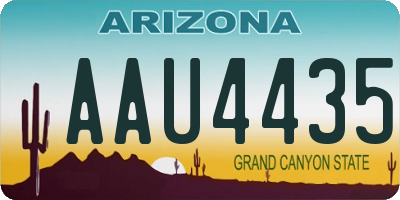 AZ license plate AAU4435