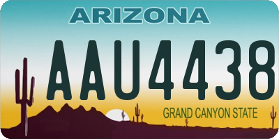 AZ license plate AAU4438