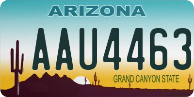 AZ license plate AAU4463